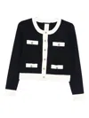 Pennyblack Button-up Contrast-panel Cardigan In Blue
