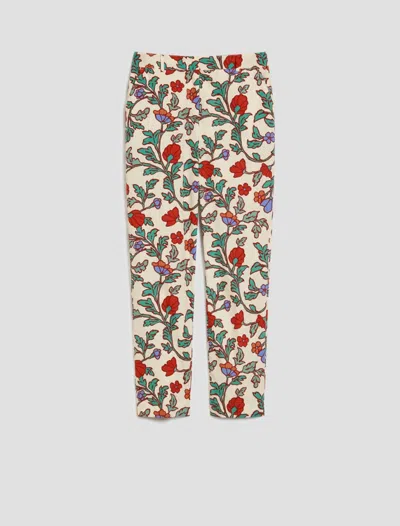 Pennyblack Capri Trousers In White Female Popeline In Multi
