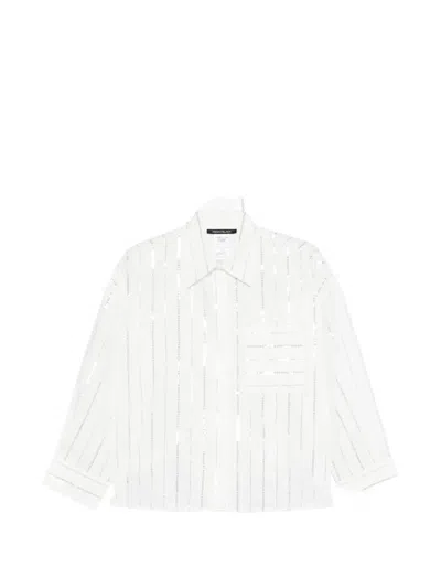 Pennyblack Chest-pocket Striped Shirt In White