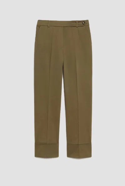 Pennyblack Cotton Satin Pants Green Kaki