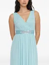 Pennyblack Crystal-embellishment V-neck Maxi Dress In Blue