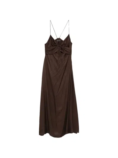 Pennyblack Cut-out Ring-detail Dress In Brown