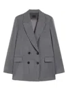 Pennyblack Double-breasted Coat In Gray