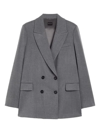 Pennyblack Double-breasted Coat In Gray