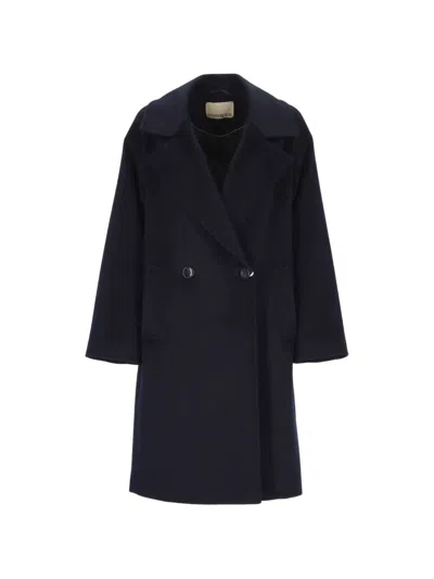 Pennyblack Double-breasted Coat In Blue