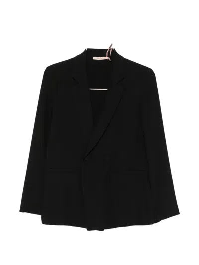 Pennyblack Double-breasted Notched-lapels Blazer In Black