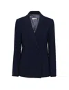 Pennyblack Double-breasted Polyester Blazer In Blue