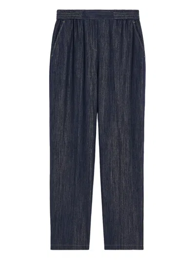 Pennyblack Elastic-waist Trousers In Blue