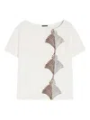 Pennyblack Embellished-leaf T-shirt In White
