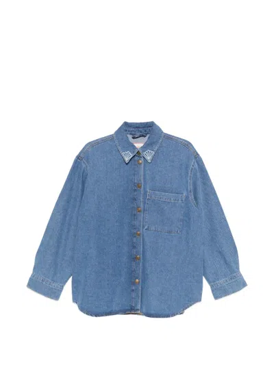 Pennyblack Embroidered Shirt In Blue