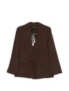 Pennyblack Flap-pocket Blazer In Brown