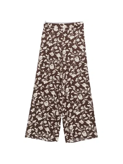 Pennyblack Floral-pattern Trousers In Brown