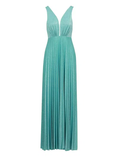 Pennyblack Glitter-effect Maxi Dress In Green