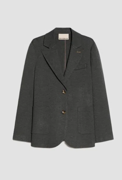 Pennyblack Grey Jersey Jacket In Gray