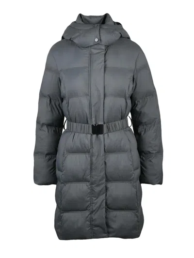 Pennyblack Grey Polyamide Quilted Down Jacket In Gray