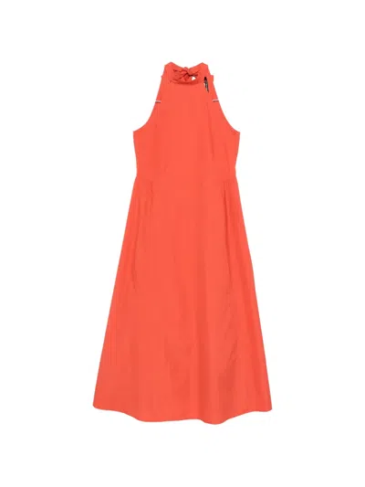 Pennyblack Halterneck Midi Dress In Orange