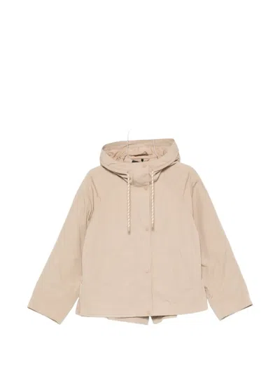 Pennyblack Hooded Raglan-sleeve Jacket In Gold