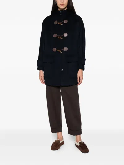 Pennyblack Hooded Toggle-fastening Coat In Black