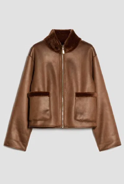 Pennyblack Jacket In Reversible Ecopelliccia Woman Tobacco In Brown