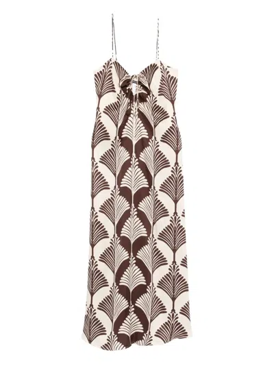 Pennyblack Leaf-print Tie-front Dress