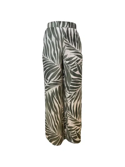 Pennyblack Leaf-printed Trousers In Green