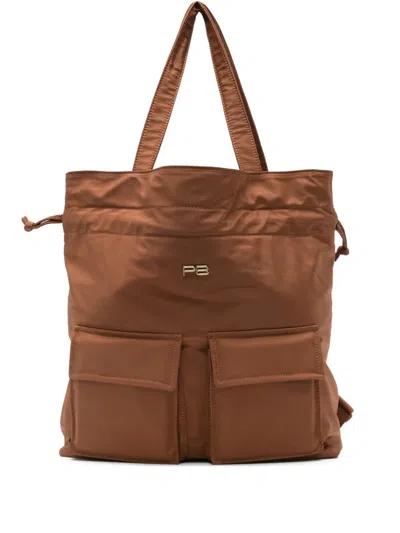 Pennyblack Patch-pockets Tote Bag In Brown