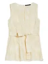 Pennyblack Patterned-jacquard Belted Vest In Neutral