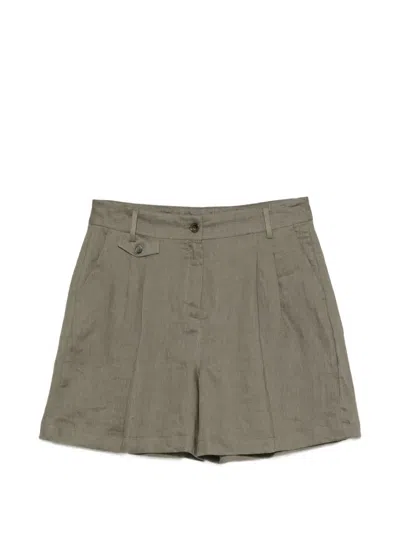 Pennyblack Pbbaddobbo Pleated Shorts In Green