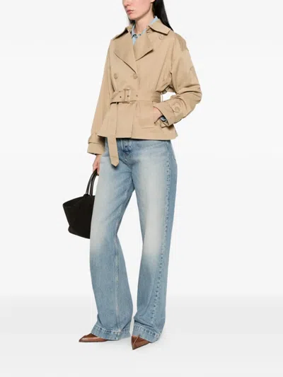 Pennyblack Pbbtalco Belted Double-breasted Jacket In Neutral