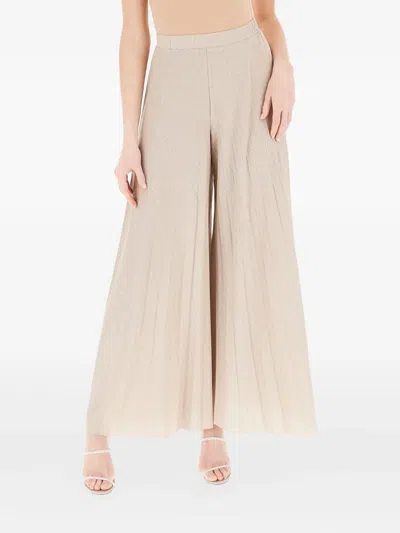 Pennyblack Pleated Palazzo Pants In Neutral