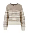 Pennyblack Rhinestone-embellished Cropped Crewneck Sweater In Transparent