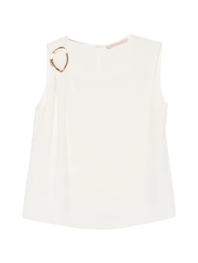 Pennyblack Ring-detail Blouse In Brown