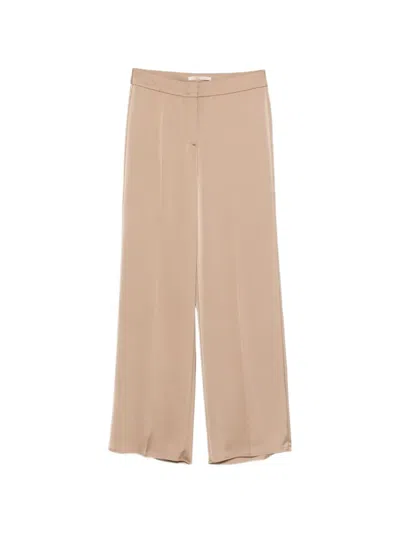 Pennyblack Satin-finish Wide-leg Trousers In Neutral