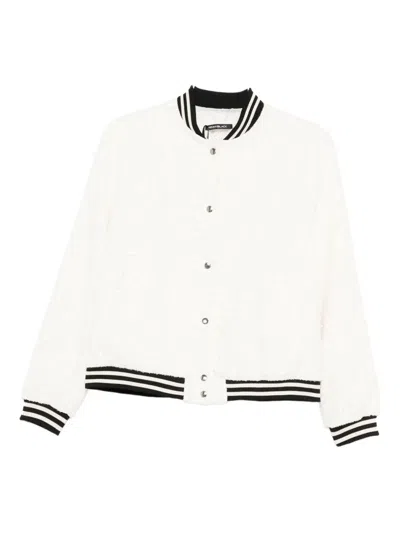 Pennyblack Sequin-embellished Bomber Jacket In White