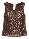 Pennyblack Sequin-embellished Top In Animal Print