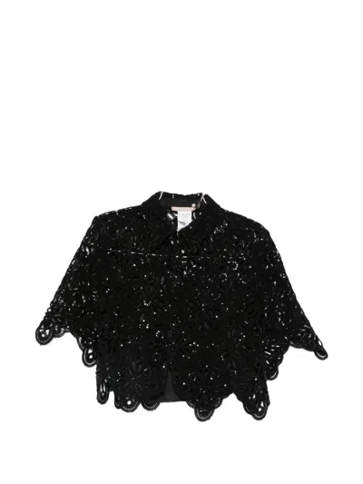 Pennyblack Sequin-embellished Shirt In Black