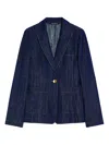 Pennyblack Single-breasted Denim Blazer In Blue