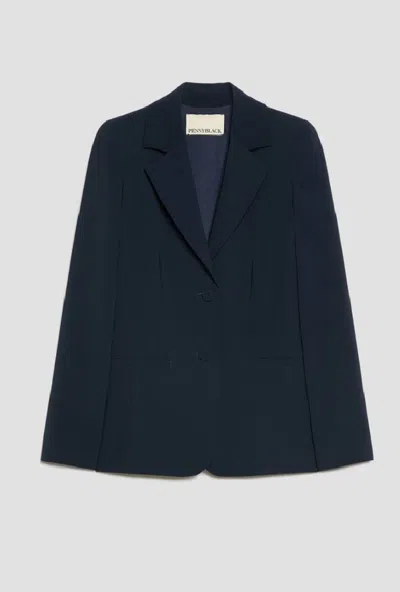 Pennyblack Single-breasted Jacket Woman Blue