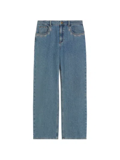 Pennyblack Slalom Embroidered Jeans In Blue