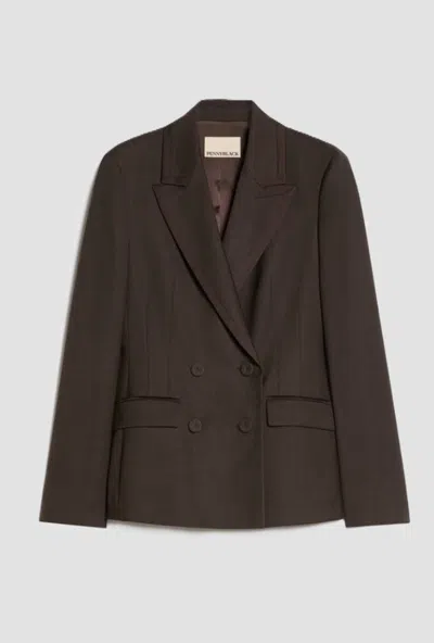 Pennyblack Slim Fit Jacket Double-breasted Woman Blackberry Head In Gray