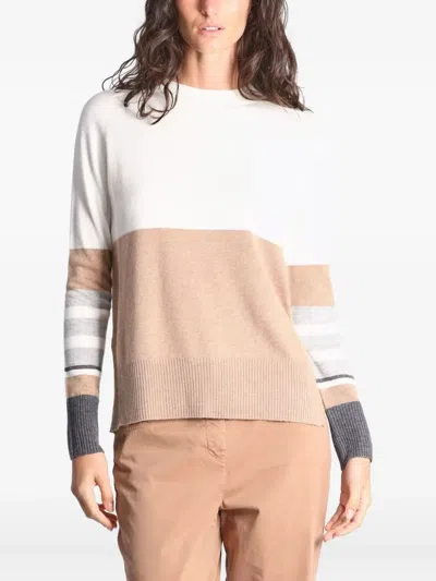 Pennyblack Stripe-detail Sweater In Brown