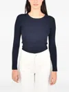 Pennyblack Tie Ribbed Sweater In Blue