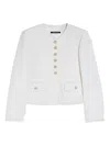 Pennyblack Tweed Buttoned Jacket In White