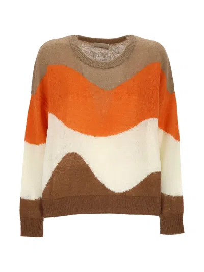 Pennyblack Wave-pattern Sweater In Multi