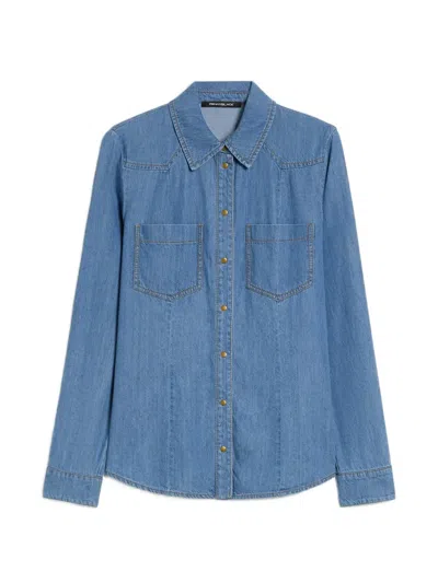 Pennyblack Western-style Denim Shirt In Blue