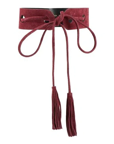 Pennyblack Woman Belt Burgundy Size L Leather