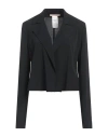 Pennyblack Woman Blazer Black Size 6 Acetate, Silk In Black