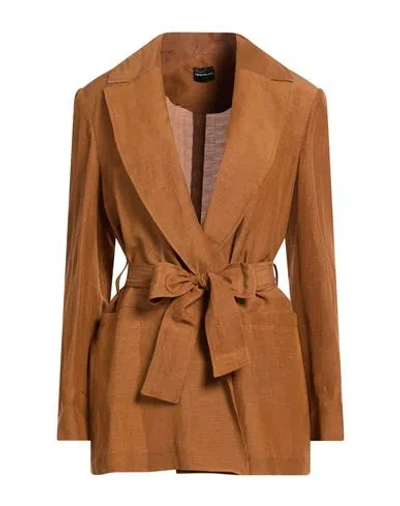 Pennyblack Woman Blazer Brown Size 10 Viscose, Linen