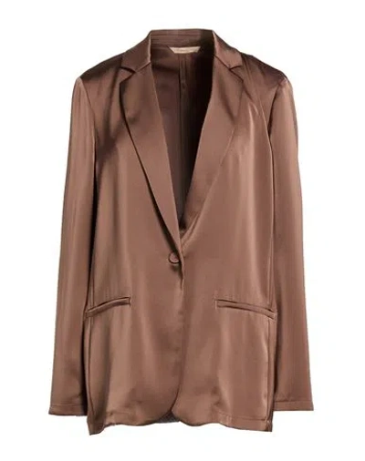 Pennyblack Woman Blazer Chocolate Brown Size 12 Polyester