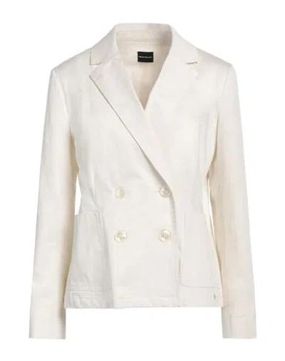 Pennyblack Woman Blazer White Size 10 Cotton, Elastane